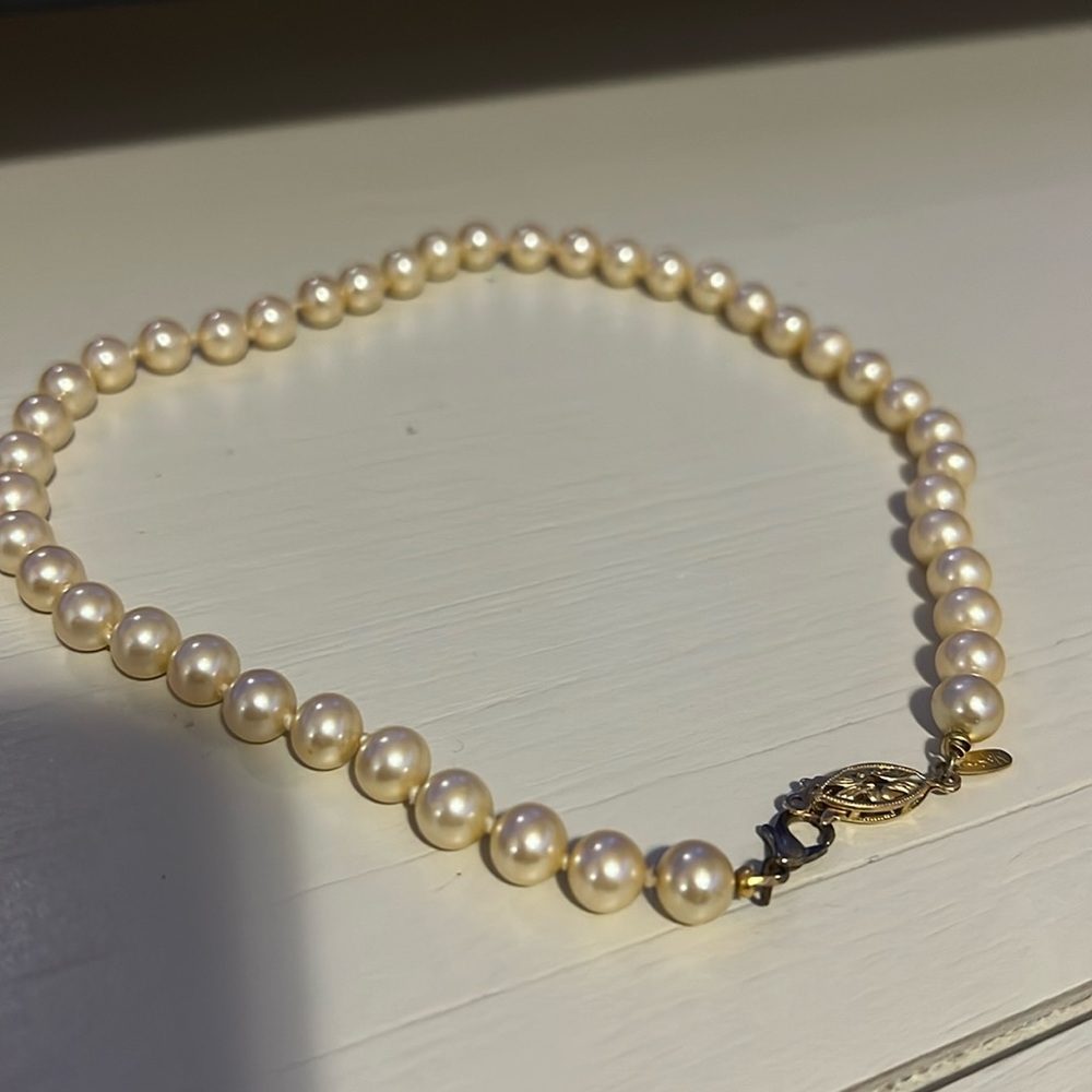 PEARL yellow gold/Silver necklace